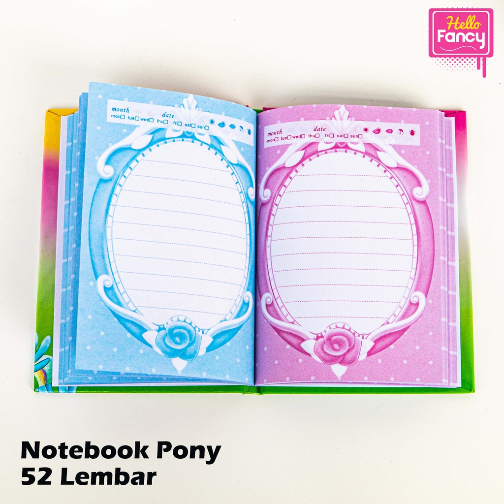 

Notebook Little Pony 64K Diary Kunci Gembok 55 Lembar / Notebook Line CC-64K-PNY