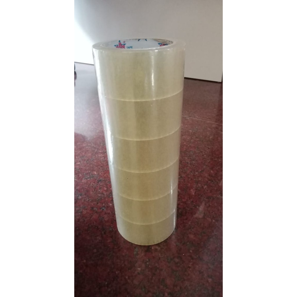 Bisa Gojek Lakban Fragile 1 Dus Warna Bening Lebih Tebal Murah (48mm x 90yard) 72roll