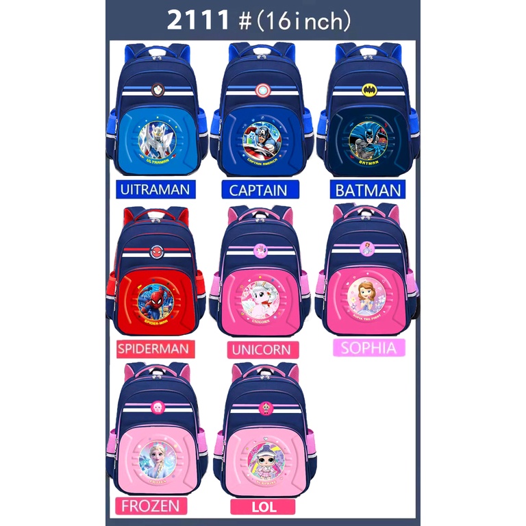 Tas Sekolah SD Ransel Anak Laki-Laki Karakter Timbul Tas Anak Import 3D Emboss Waterproof