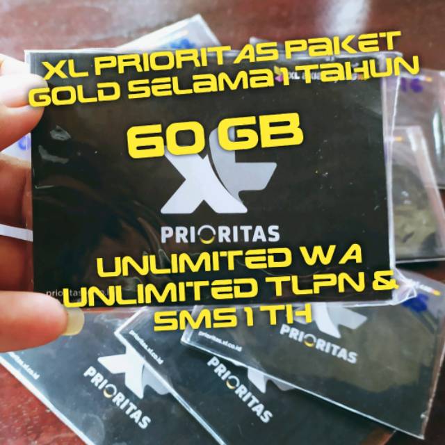 XL Prioritas 60 Gb Selama 1th Paket Gold
