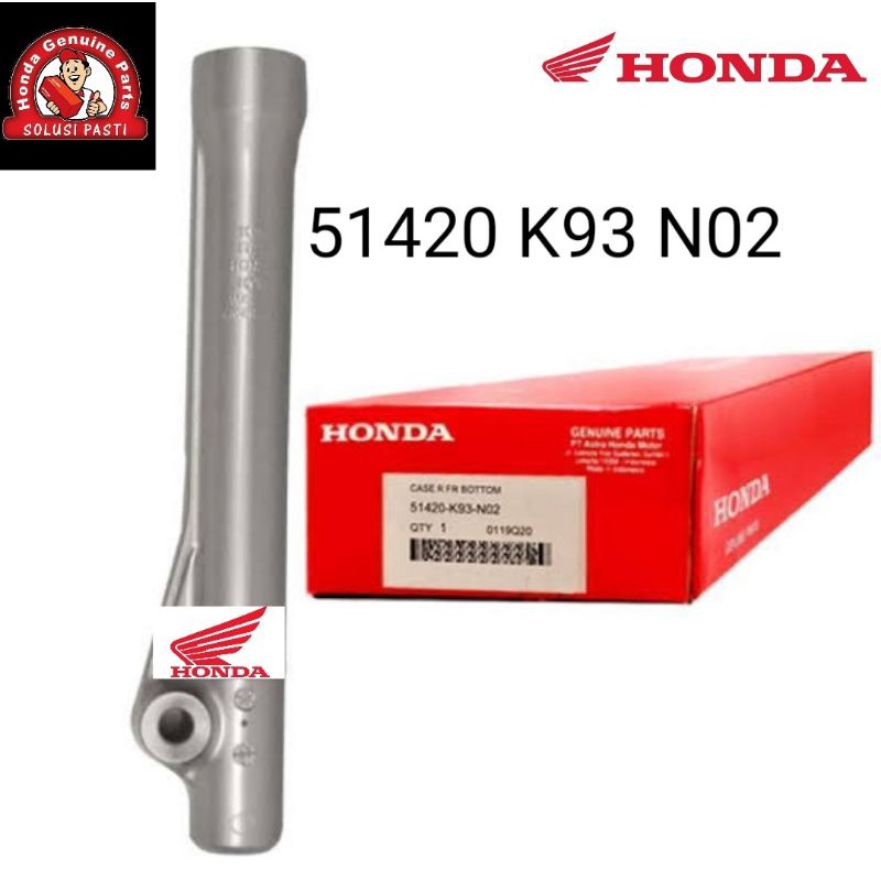 51420 K93 N02 Tabung shock depan bottom shock scoopy new esp 2017 - 2020 silver asli honda