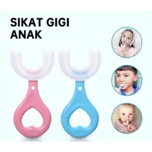 15 SHOP --- Sikat Gigi Anak Bentuk U Bahan Silikon / Tooth Brush Baby Silicon / Training Toothbrush / Sikat Gigi Silikon