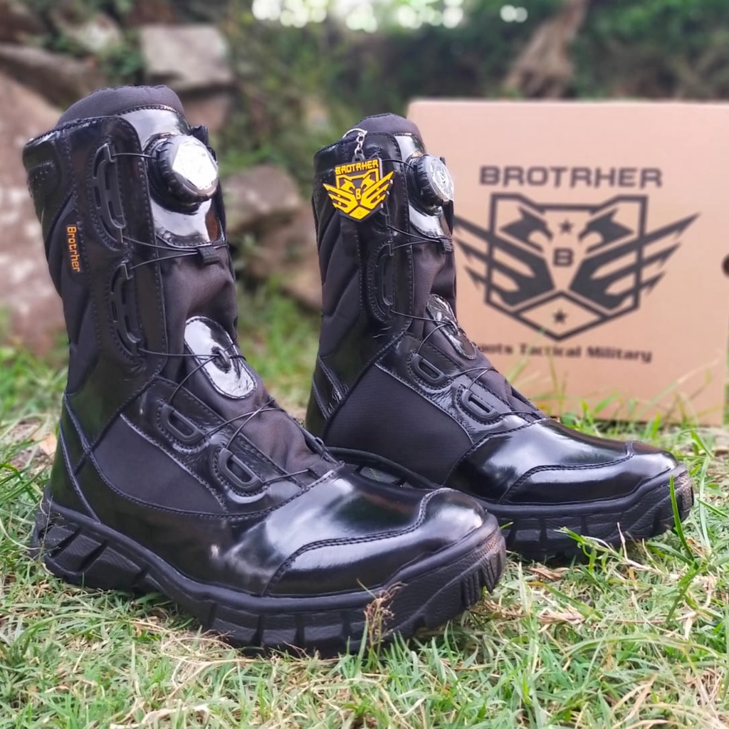 SEPATU PDL TALI PUTAR BROTRHER MODEL TERBARU KULIT SAPI ASLI SEPATU PDL DINAS LAPANGAN TNI POLRI