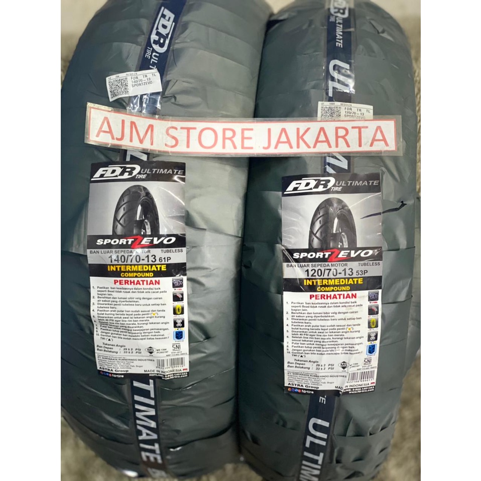 FDR Sport Zevo 110/70-12 , 120/70-12 , 130/70-12 , 80/80-14 , 90/80-14 , 100/80-14 , 110/80-14 , 120