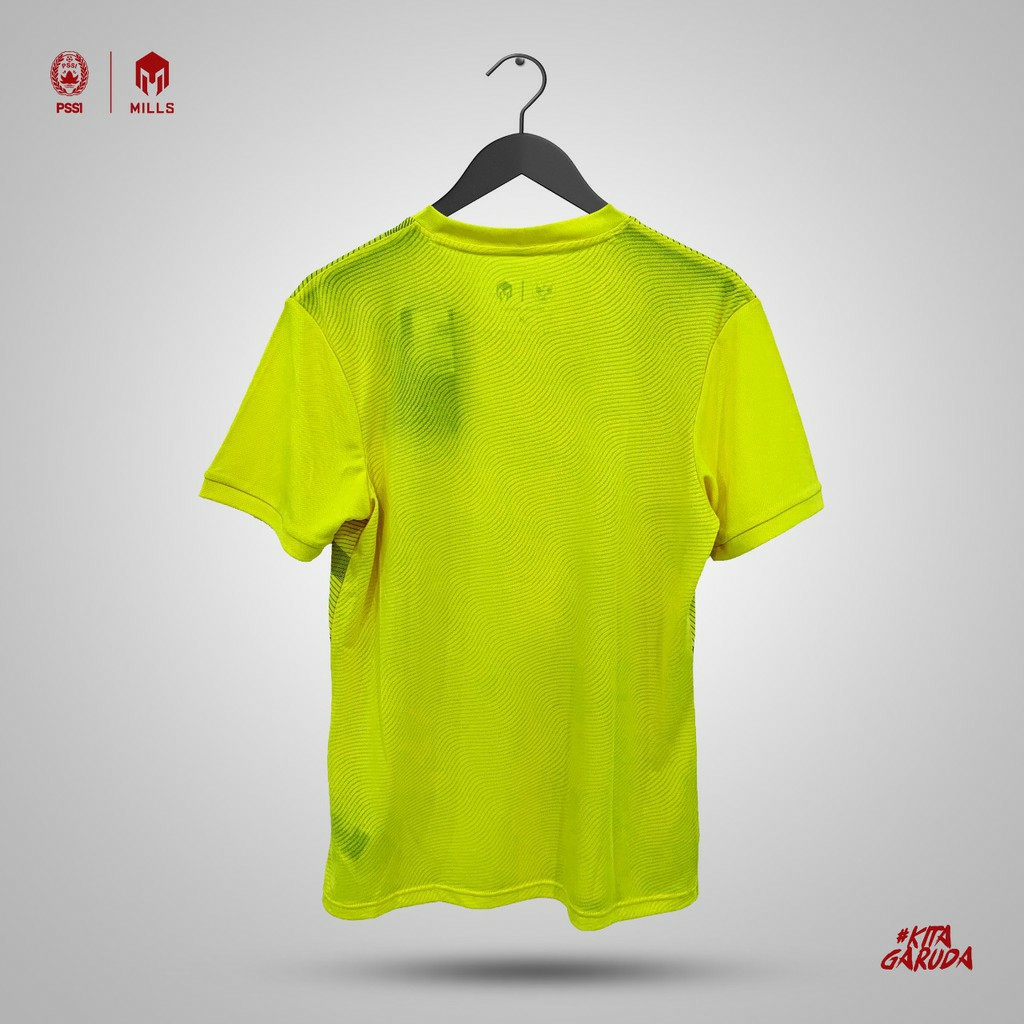 JERSEY TIMNAS INDONESIA 2020 MILLS 1013GR BAJU LATIHAN TIMNAS TRAINING JERSEY TIMNAS FLO YELLOW