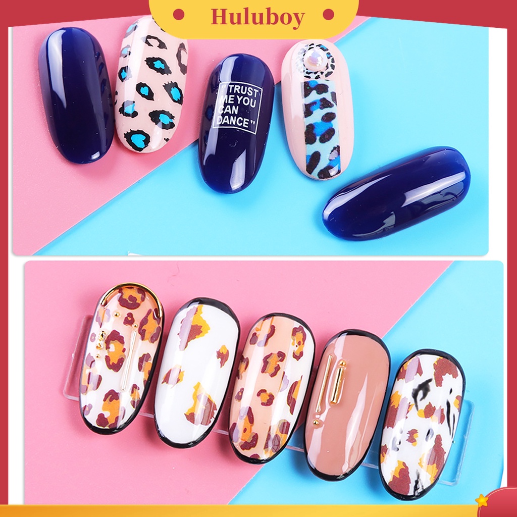 Huluboy Huluboy♡ Stiker Kuku Motif print Leopard Untuk Musim Dingin