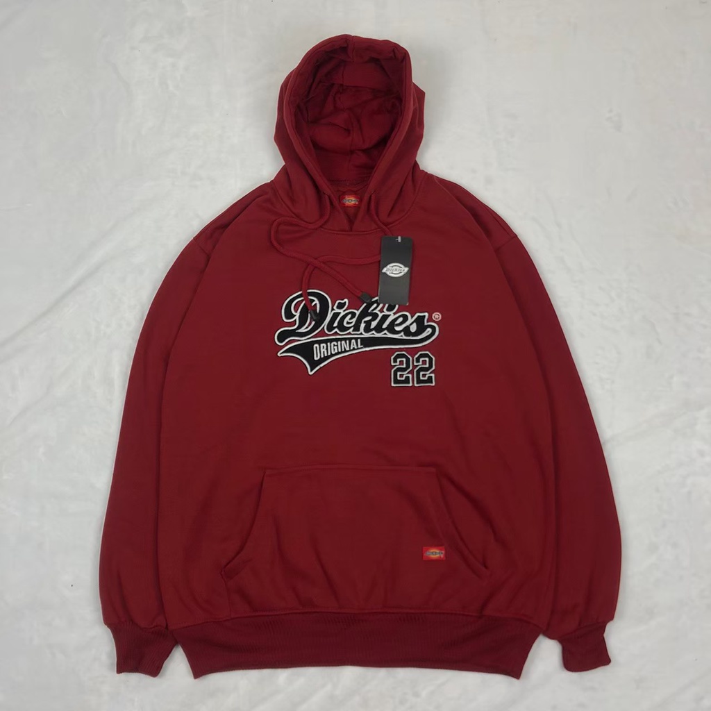 Hoodie DICKIES Premium Qualitu Full Tag Wash Label Motif Teks Bordir Unisex Model Jumper