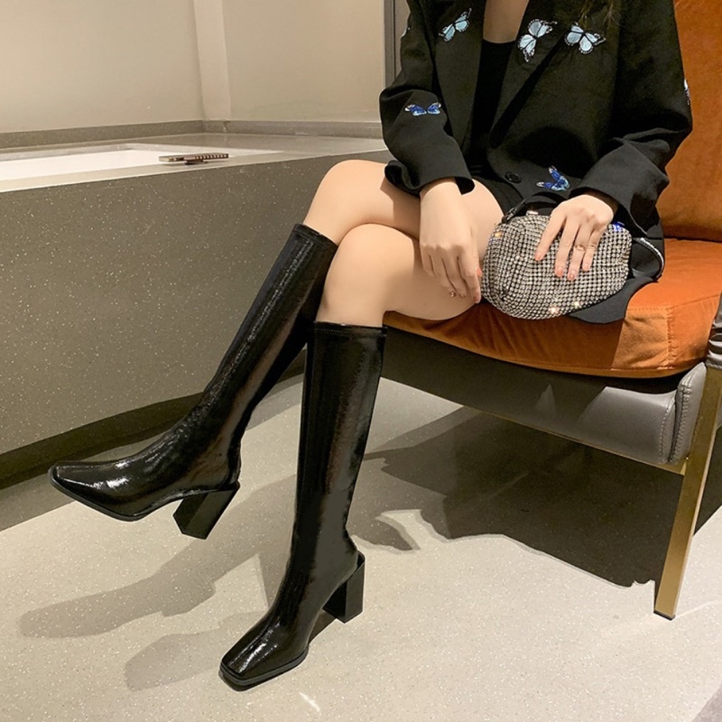 Wateproof Knee High Boots With Heels Boots Tinggi Selutut