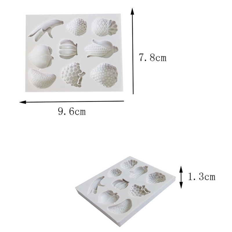 Cetakan Adonan Kue &amp; Cokelat Desain Buah Bahan Silikon