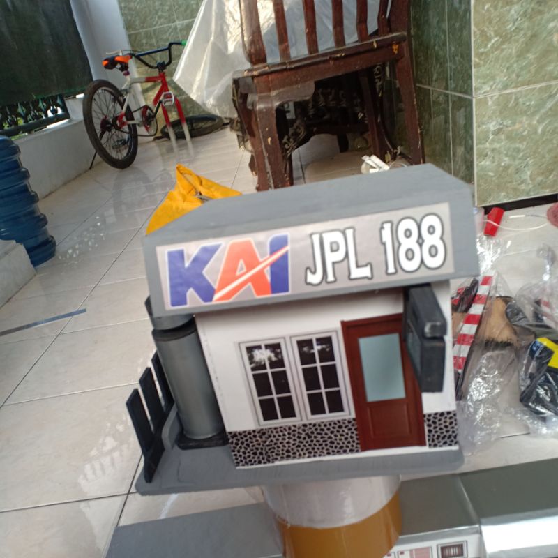 Pos PJL atau PENJAGA JALAN LINTASAN - Miniatur Kereta Api Indonesia