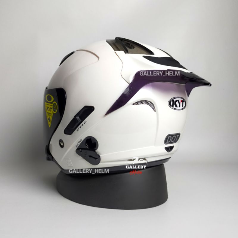 HELM KYT GALAXY FLAT R PUTIH | PAKET GANTENG VISOR VENOM-2