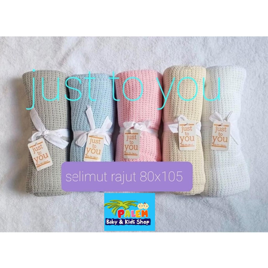 Selimut Rajut 59x105cm Untuk Bayi Dari Bahan Katun 100%