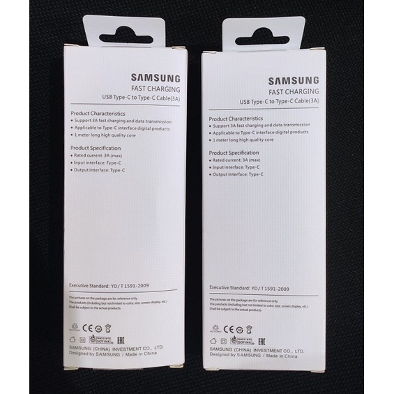 Data Cable SAMSUNG S21, Note 20 ,Note 10 ,Tab S7  Type-C to Type C PD Fast Charging Original Pack