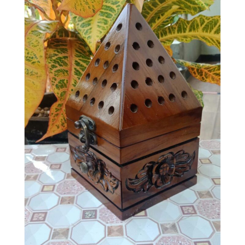 Jual mabkhara / tempat Bakaran bukhur kayu jati model krucut | Shopee