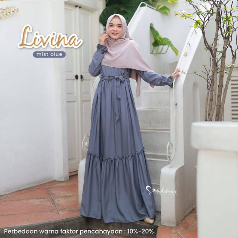 TERMURAH | LIVINA DRESS GAMIS RAYON ORI BY SALVINAHIJAB