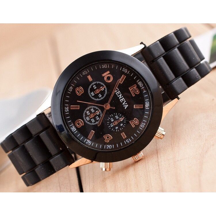 (GROSIRJAYA32) Jam tangan wanitay GENEVA KARET analog watch casual mode