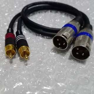Kabel Audio 1 Pasang Xlr Male ke Rca Male Panjang 1 Meter
