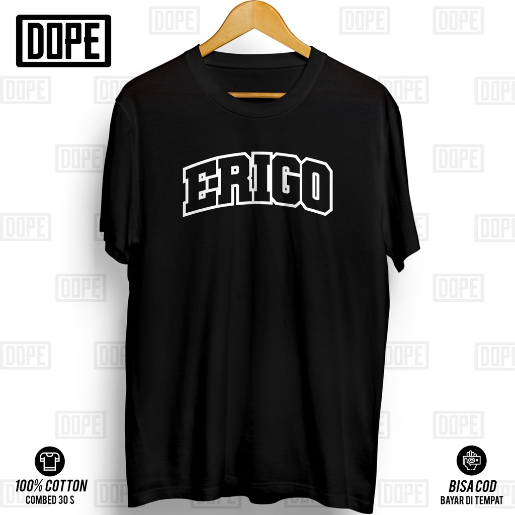 Kaos ERIGO APPAREL T-shirt Premium Brand Distro Branded Baju pria wanita Tshirt Cotton Combed 30s Murah v20