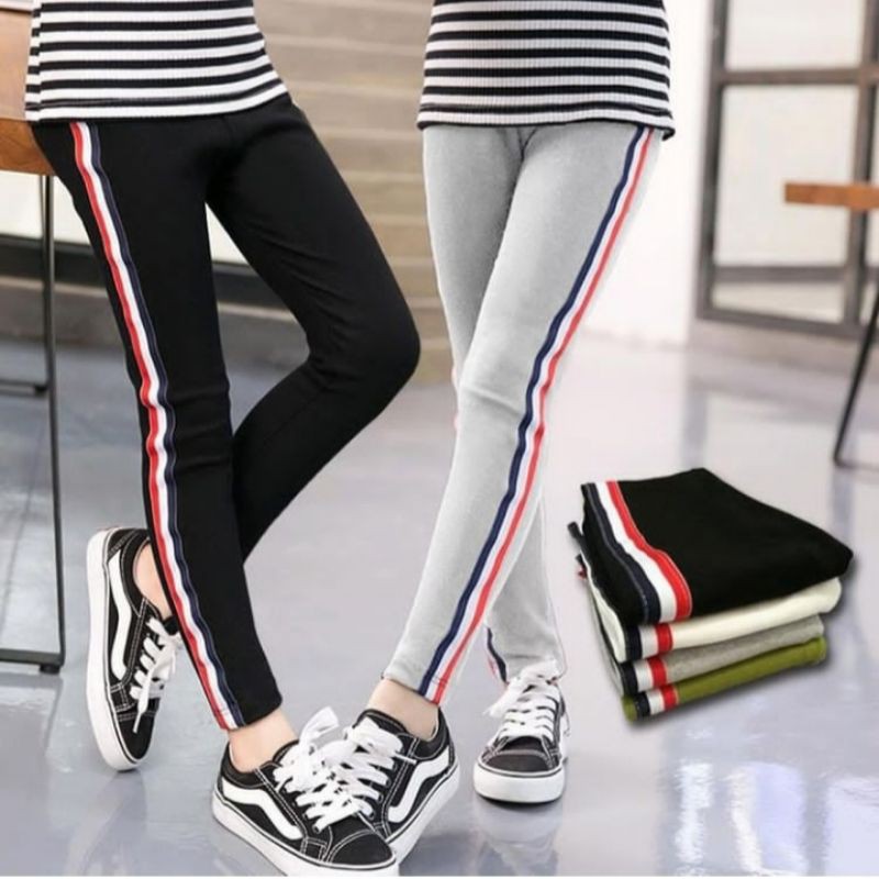 Legging anak Stripe Usia 6 sd 12 th