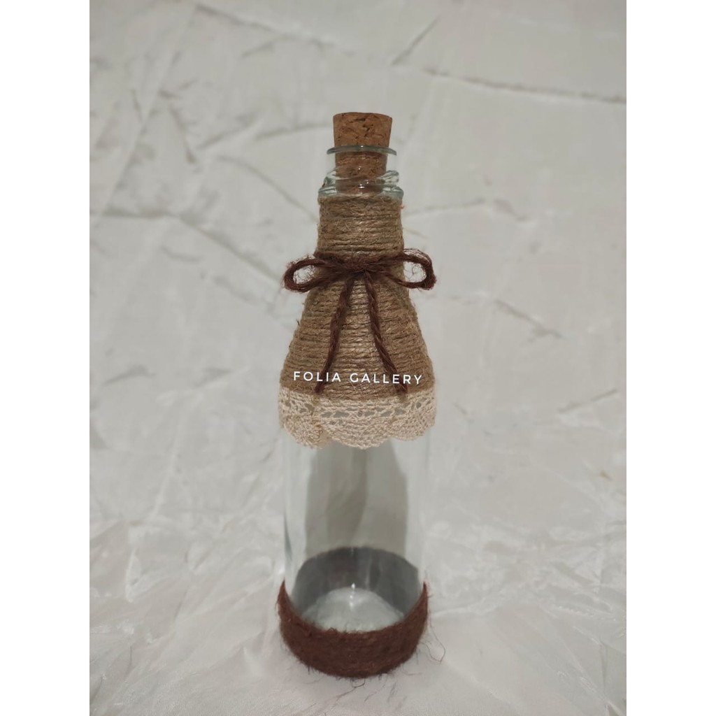 FG - Vas Emily Tutup Kayu,  Vas Bunga Rustic , Vas Scandinavian, Vas Bunga Kaca, Vas Bunga Minimalis