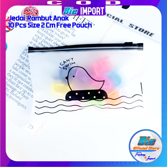 10 Pcs Jepit Jedai Mini Anak Transparan Free Pouch Impor Best Seller