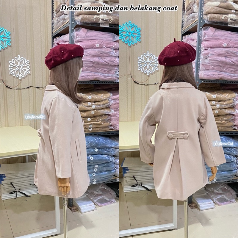 Kids wool coat import hangat Aurora mantel wol jacket anak cewek cowok