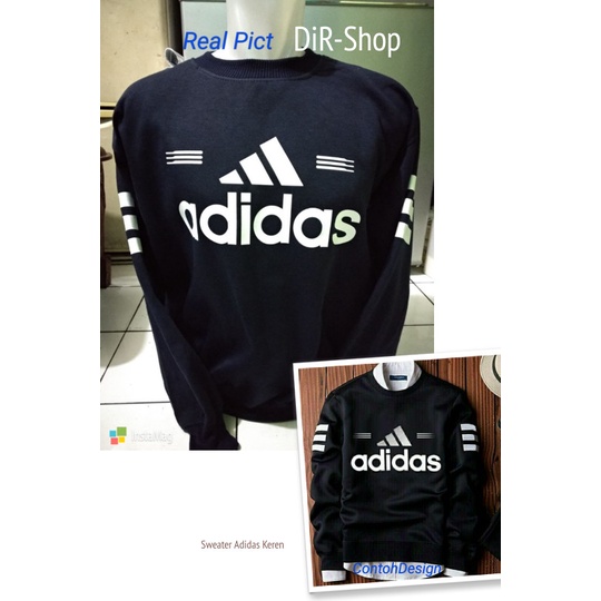 Sweater ADIDAS Keren/Jaket Kaos Pria/Pakaian Distro Trendy/New Fashion