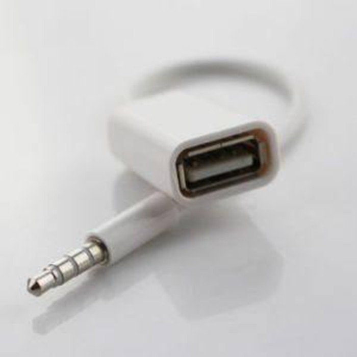 OTG AUDIO Jack 3.5mm Aux Ke USB 2.0 untuk MP3 Mobil