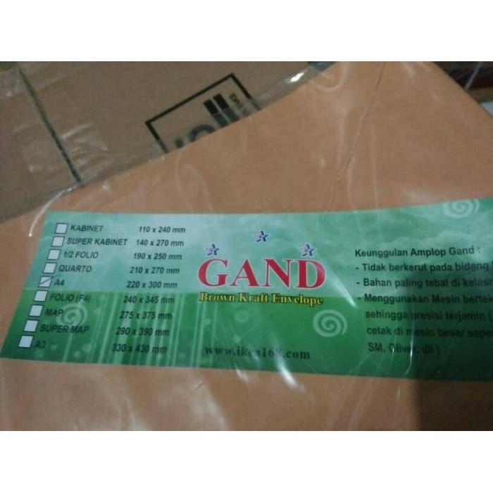 

Amplop Coklat Quarto 100pcs+SEAL