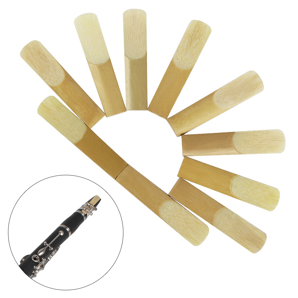 10pcs Reed bB Clarinet Bulrush Kekuatan 2.5 Bahan Kayu