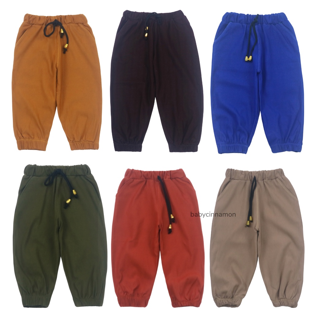 Jogger PREMIUM Polos Uk 1-6 Tahun / Celana Panjang Anak Laki Perempuan Jeans Joger Denim Pants Polos