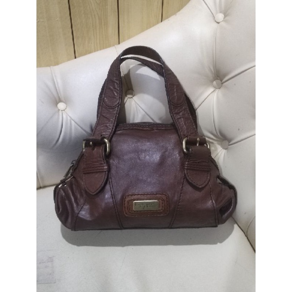 Tas Fossil Fifty Four Betsy Dome Fiftyfour 54 Shoulder Bag Espresso Preloved