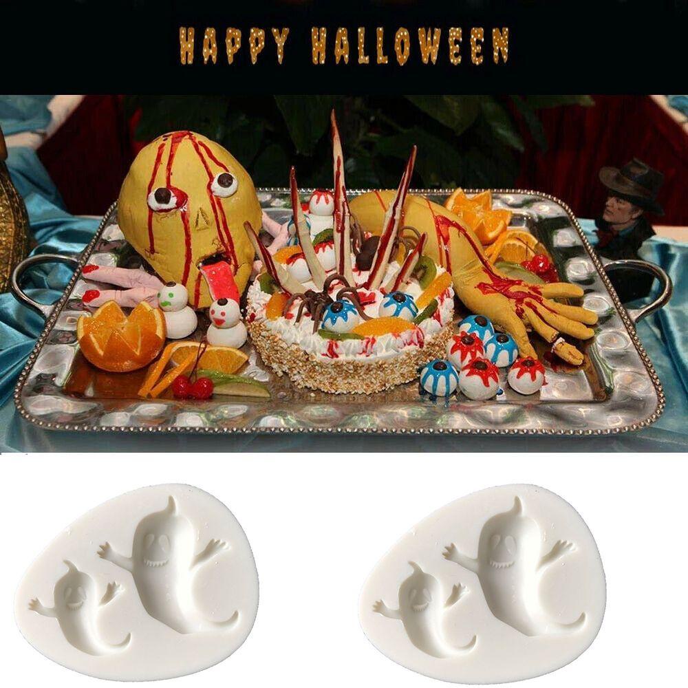 4pcs Cetakan Kue / Puding / Cokelat / Cupcake DIY Tema Halloween