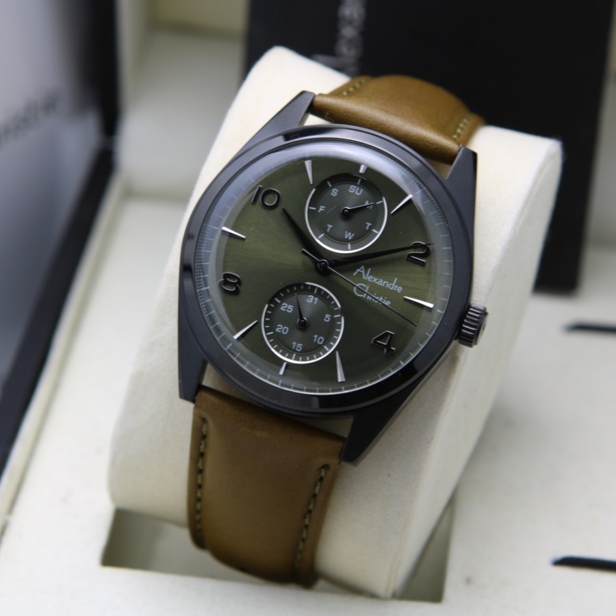 [Free Baterai] JAM TANGAN PRIA ALEXANDRE CHRISTIE AC 6579 / AC6579 LEATHER ORIGINAL GARANSI RESMI 1 TAHUN