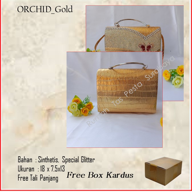 TAS PESTA ORCHID MODEL CLUCTH DAN SELEMPANG TERKESAN MEWAH DAN ELEGAN