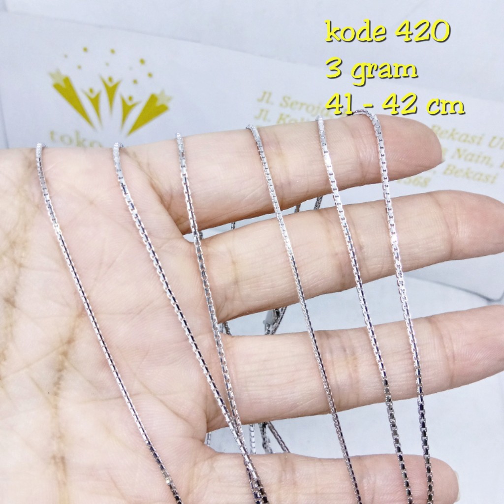 Kalung Emas Putih 420 2 3 1gram Indonesia