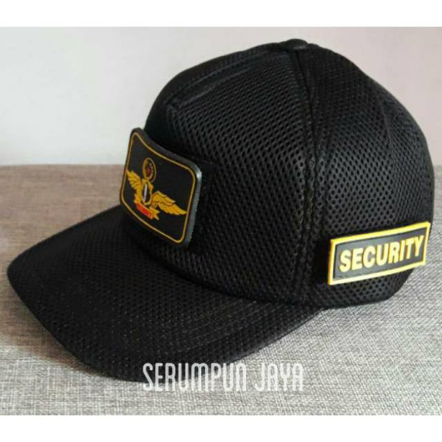 TOPI SECURITY WINGS - TOPI SECURITY LOGO WINGS 3PATCH VELCRO JARING DOUBLE MESH