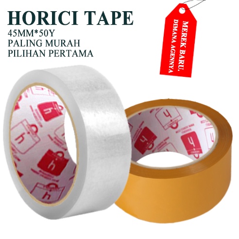 Murah Super Clean FULL 45mmx50Y &amp; 12*72Y LAKBAN BENING dan Coklat  HORICI TAPE DAN HOKI TAPE/ISOLASI / SOLATIP CLEAR