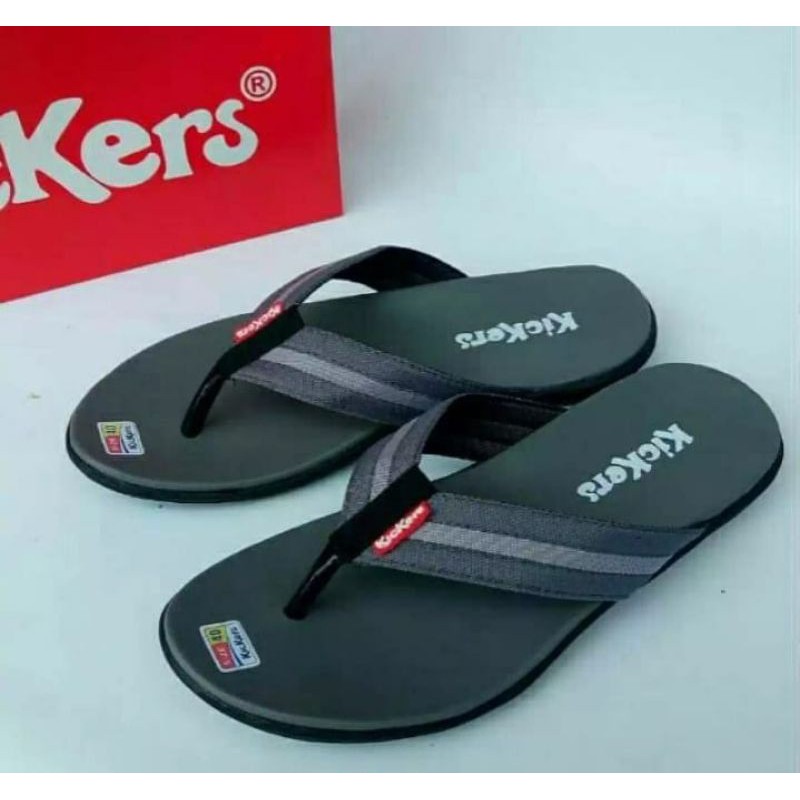 sandal japit Kickers pria sandal slide