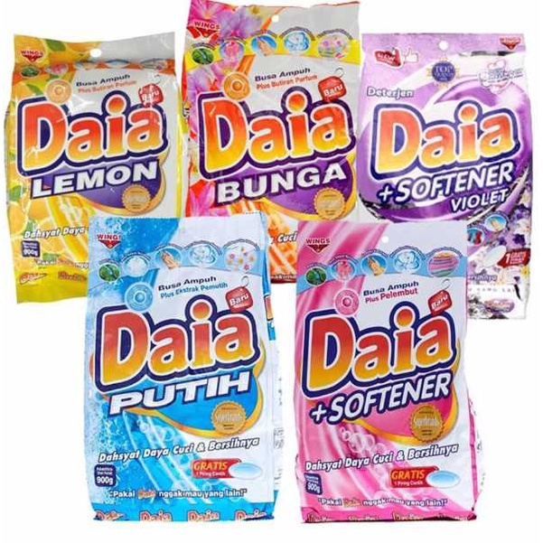 Daia Deterjen Bubuk Pink Softergent putih hijab 850 gr - violet - Putih