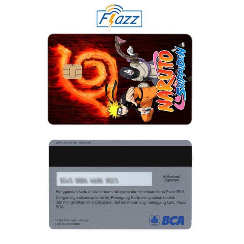 Naruto Shipudden Kartu Flazz BCA Gen 2 NFC Custom Card