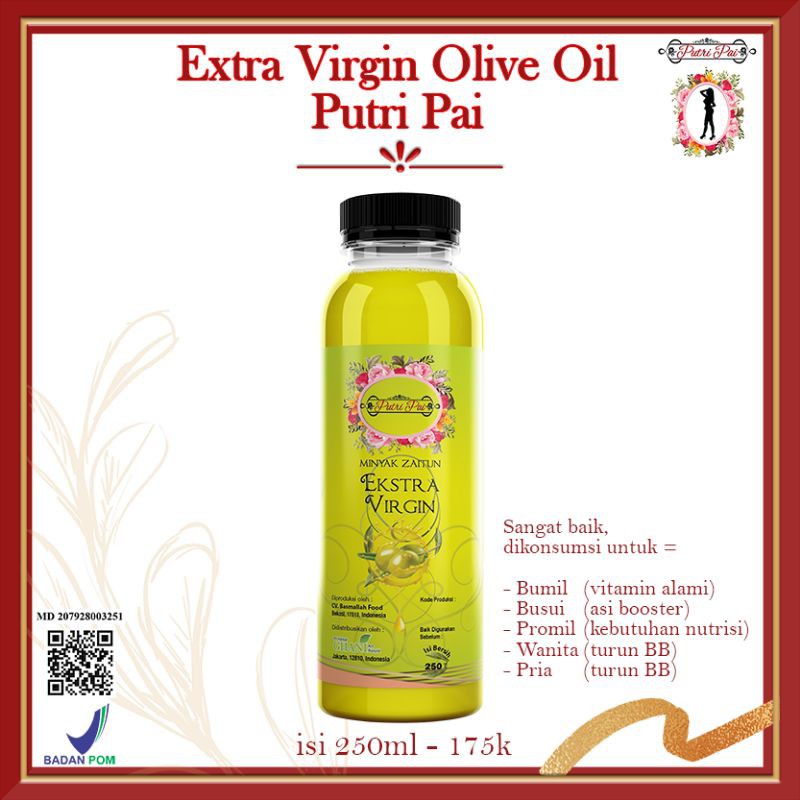 

EXTRA VIRGIN OLIVE OIL 250ML - PUTRI PAI