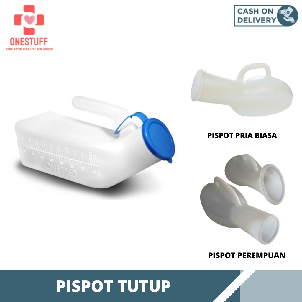 Onemed Pispot Tutup Anak Dewasa Laki Laki Orang Tua Tempat Urine Urin Kapasitas 2 Liter