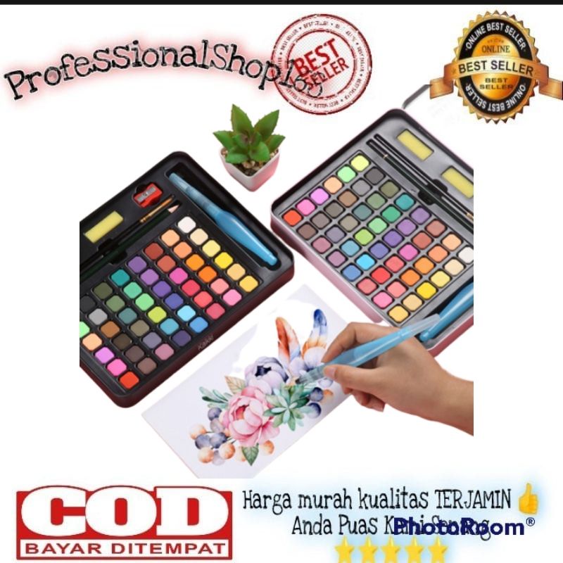 

PS - Water color watercolor isi 36 dan isi 48 warna pink dan hitam set alat lukis set cat air padat warna terang