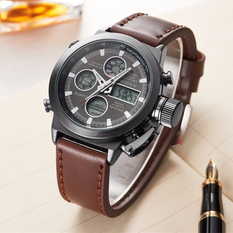 Shopstation - Jam Tangan Pria Biden Analog Digital Waterproof