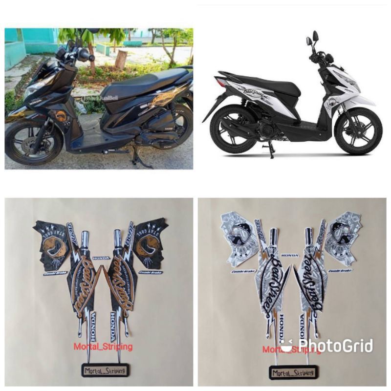 Jual STRIPING STICKER LIST BODY STANDART MOTOR HONDA BEAT STREET 2017