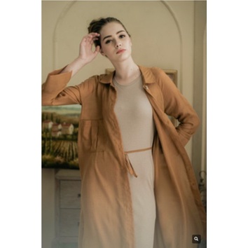 MAVEN - Christian Silk Dress in Butterscotch