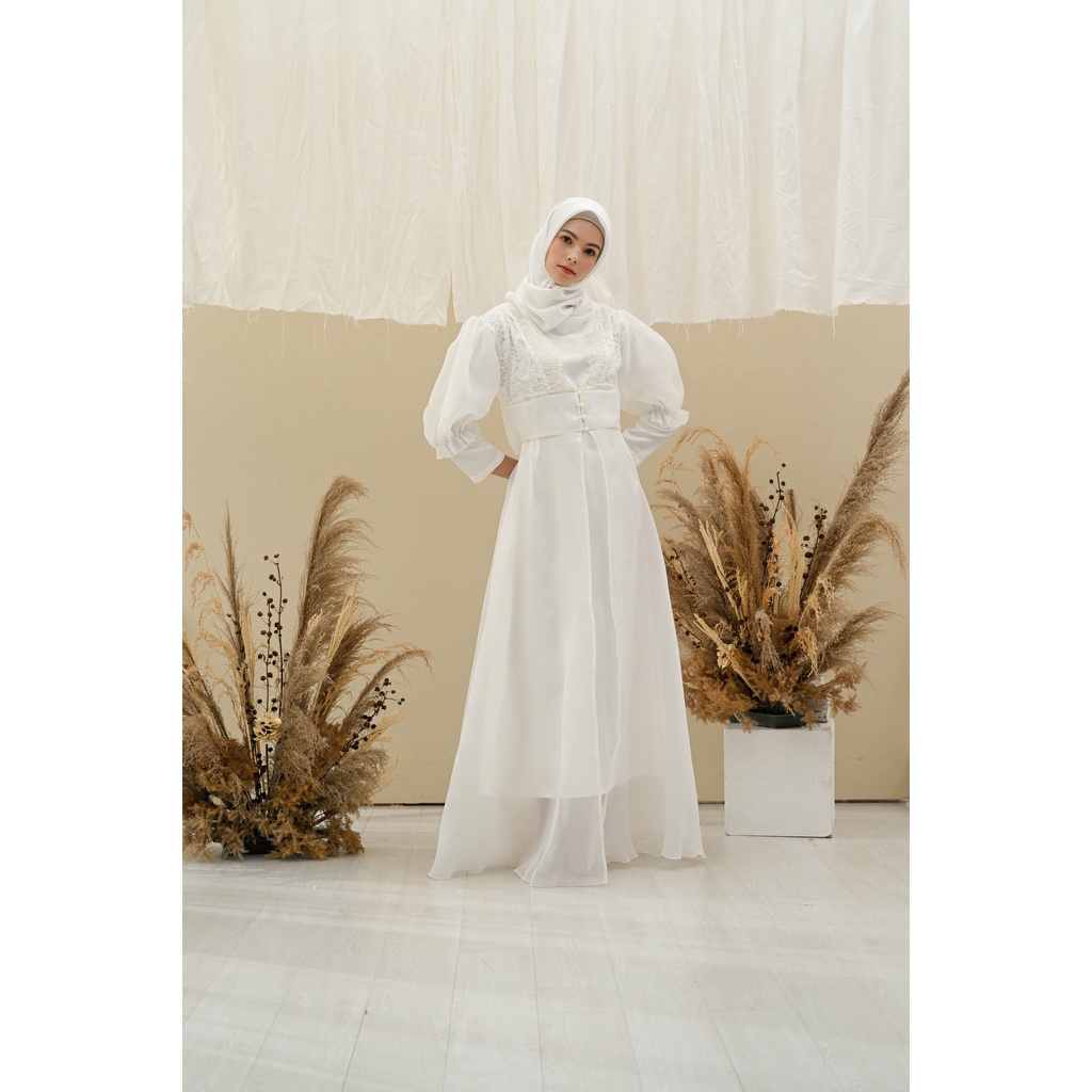 Clea Ribbon Robe - FAE Collection- Kimono Pengantin Bride Robe Organza Pita Wedding Robe