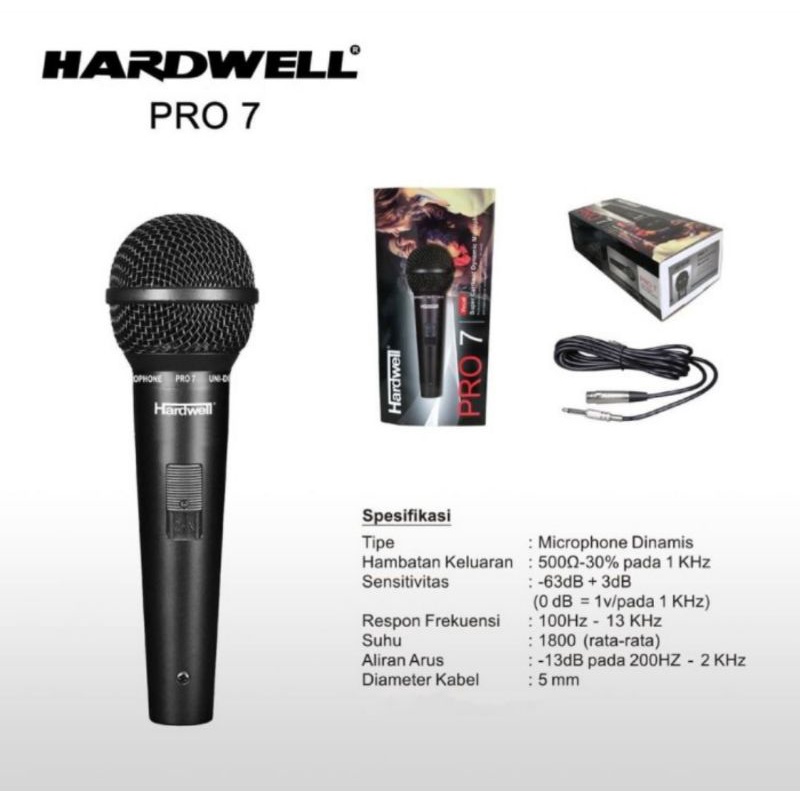 Mic Kabel Hardwell PRO7 Microphone Kabel Pro 7 Original