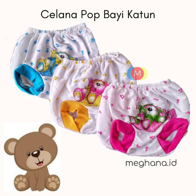 Celana Pop Bayi Katun 0-6 Bulan